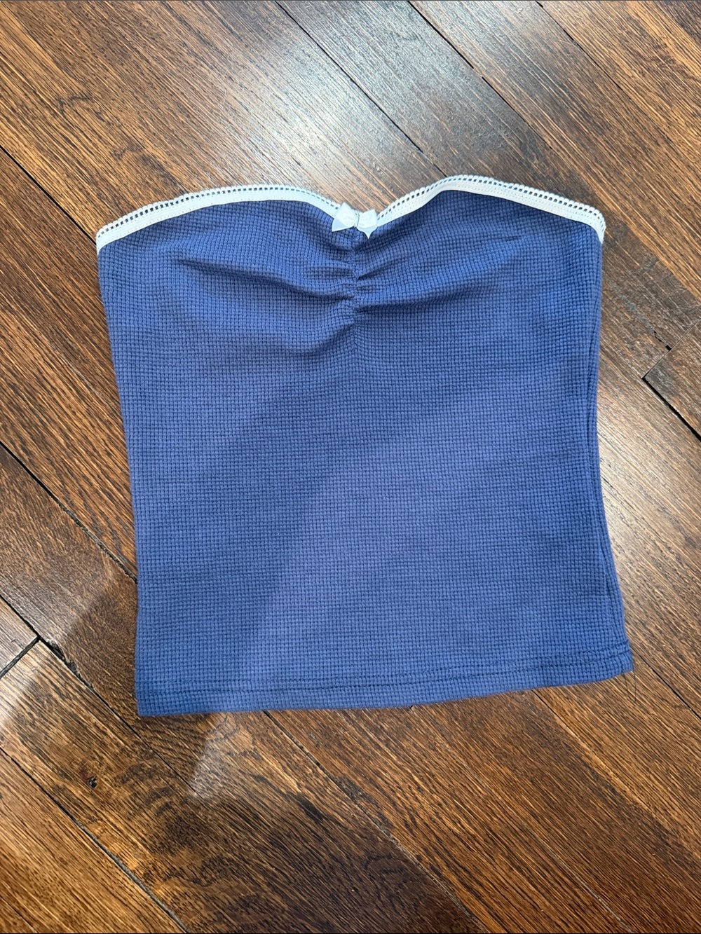 Edikted  Navy Strapless Tube Top with White Trim
